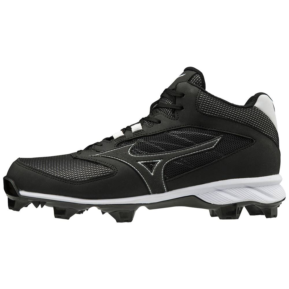 Mizuno 9-Spike Advanced Dominant TPU Mid Molded - Erkek Beyzbol Ayakkabısı - Siyah/Beyaz Türkiye (MR